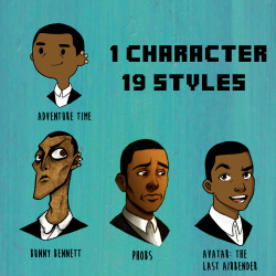 happy-smiley-robot:  1 character, 19 drawing styles challenge!