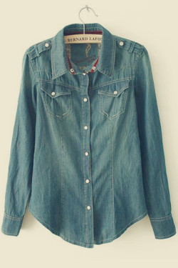 tbdressfashion:  jeans blouse 