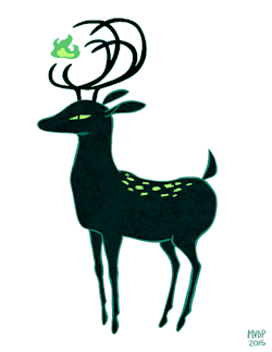 sketchinthoughts:  demon spirit deer