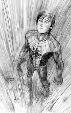 brianmichaelbendis:  Spider-Man by Andrew Robinson 