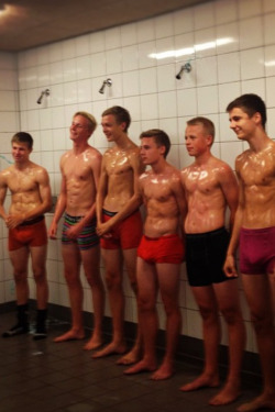 just-a-twink-again:  gaybondageboys:  Oiled up for what? Wrestling?