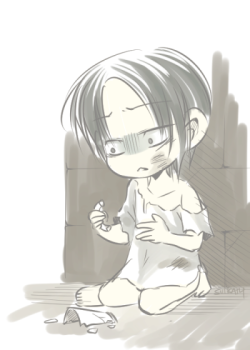 lampurple:  yummy-suika:  baby levi and his cup qwq   IT’S