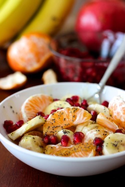 bkfst:  (via Winter Fruit Salad With Lemon Poppyseed Dressing