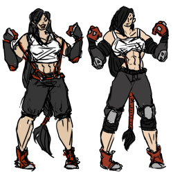 shoutsoflions:some tifa redesigns! Just fucking around, no specific