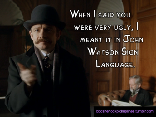 The best of The Abominable Bride pick-up lines, based on number of notes.I just realized I never did a photoset for this episode! #FlashbackFriday?