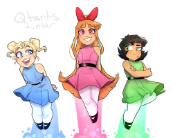 qtarts: Puffs!! I love drawing these girls as teens but cute