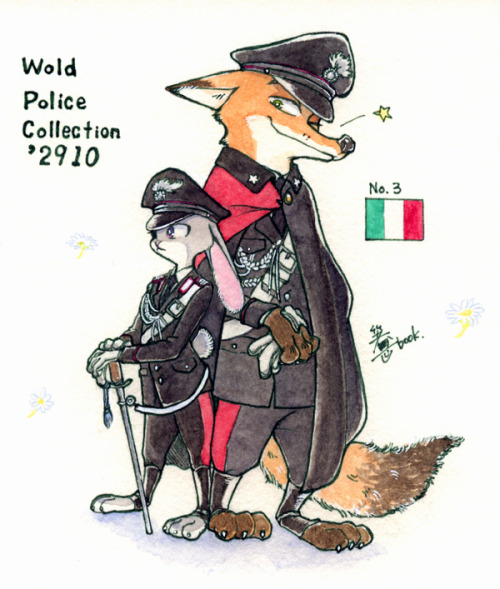 juantriforce042: World police collection By:   一膳   source: http://www.pixiv.net/member.php?id=302268 these artworks are awesome!  so Italian cops dress like fanzy Nazis? Cool, that style is too good to not be used!