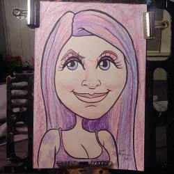 Caricature of my lady  #art #drawing #purple #cutie #artistsontumblr