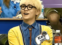 jelleu:  Key looking adorable with glasses on | Infinity Challenge