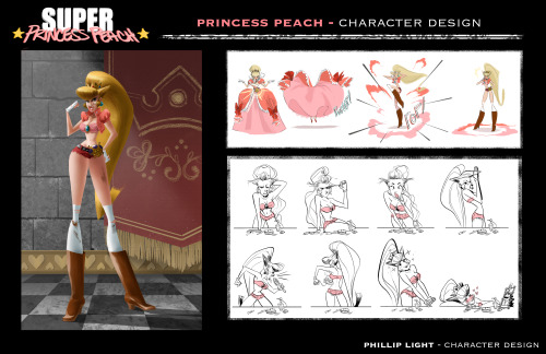 philliplight:  Visual Communications 4 project:Character designs and Key frames presenting a redesign for Super Mario Bros. in which Princess Peach, aided by a mysterious Toadstool Merchant, sets off on an adventure to rescue Mario from the evil Bowser!