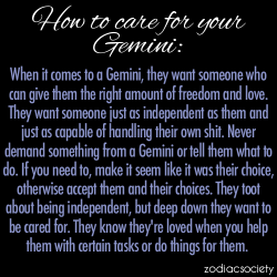 zodiacsociety:  How To Care For Your Gemini:  Sadly, this is