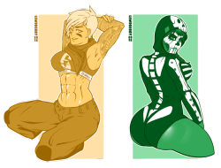 lewdberrydraws:  Next two of the monochrome series. Included