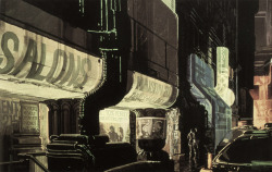evilnol6:  .”Blade Runner” concept art by Syd Mead 