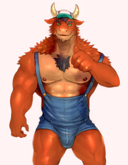 boozinbruin:  Moo  Art by https://www.furaffinity.net/user/iceman1984/