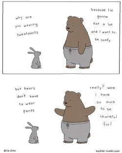 lizclimo:  happy thanksgiving. please wear pants  