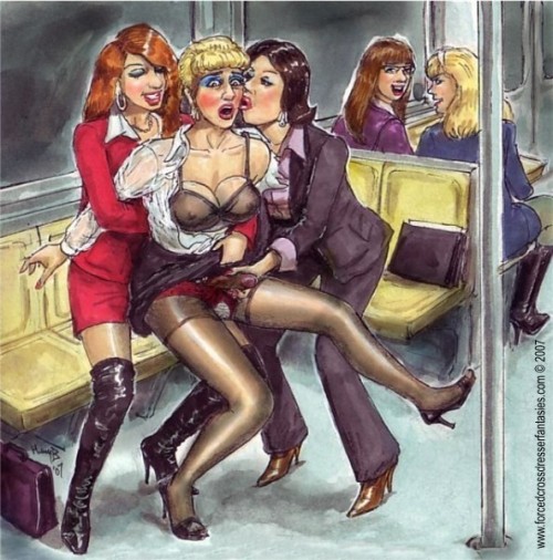 sissy publicly humiliated on a bus