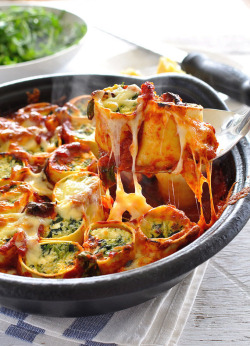 verticalfood:Baked Spinach and Ricotta Rotolo
