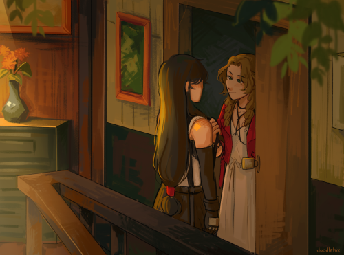 doodlefox2:some scenario where tifa stays over and aerith tells