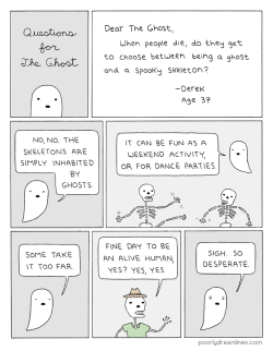 pdlcomics:  Questions for the Ghost