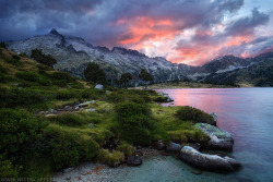lonelynature:  Sunset from the Aumar lake by *MaximeCourty 