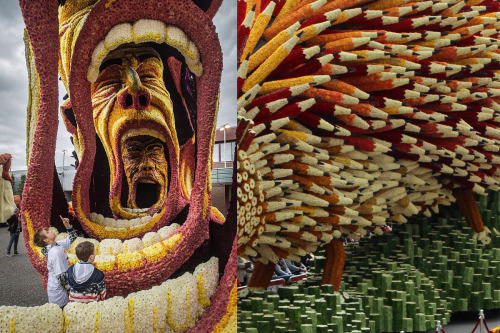 culturenlifestyle: Annual Parade in the Netherlands Pays Homage to Vincent van Gogh with Massive Flower Floats The Coro Zundert parade in the Netherlands celebrates the country’s reputation as a global supplier of dahlia flowers since 1936. This year