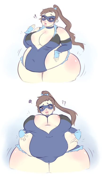 bluebot777: stuffed-deluxe:  CutiePopBlue - Misuse of Weight Gain Powder “She can’t help it that the shakes are creamy and sweet and that the events she attends has excellent catering~ Oh well, at least her fans appreciate her new, softer figure,