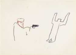 ny-bb:Jean-Michel Basquiat, Untitled (Gun) 1981