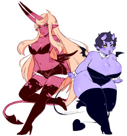 8owties:  i drew my succubus babes a while ago– devora and