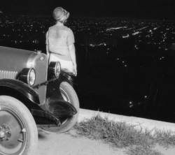 maudelynn:  Looking at the lights of Hollywood c.1926  