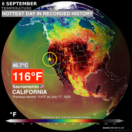 taken-for-pomegranted:  mapsontheweb:  Dangerous heat in California