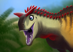 dinodanicus:A cute carnotaurus commission.