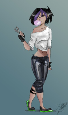 doodlesandcookies:Gogo in a sort of concept art inspired outfit <3