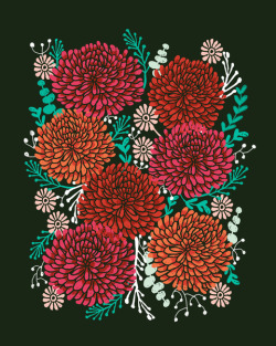 wildsunshine:society6.com/product/chrysanthemums-floral-flower-vintage-design-illustration-by-andrea-lauren_print