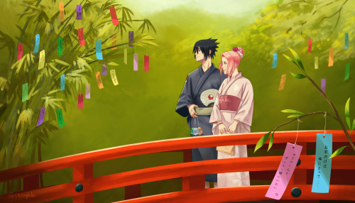 sasughke:    My piece for the SasuSaku 365 calendar hosted by