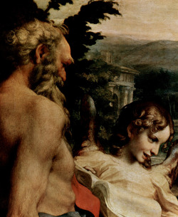 tierradentro:  Saint Jerome and Angel (detail), Antonio Correggio. (via)