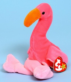beaniebabyoftheday: Pinky the flamingo
