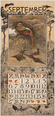 heaveninawildflower:  Pheasants in Autumn Woods. 1903 calendar