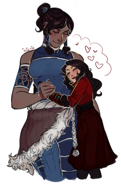 illicticsart:  korrasami but in gw2……….. yes asami is on