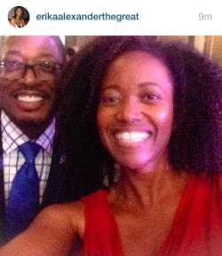 stagesandpages:  Erika Alexander and T.C. Carson “Max” and