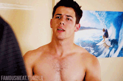 famousmeat:  Nick Jonas as a shirtless hacker on CBS’ Hawaii