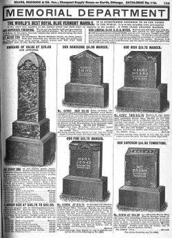 oldworldinventions:  Sears used to sell tombstones