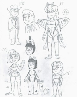 Here are the rough sketches of several of my new Ocs that @xxmercurial-darknessxx,