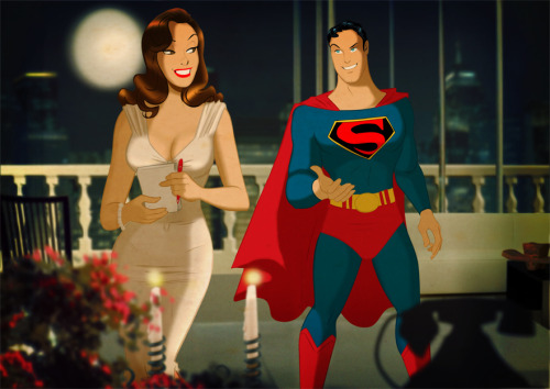 brianmichaelbendis:  Classic Lois Lane and Superman by Des Taylor   To awesome!!!!