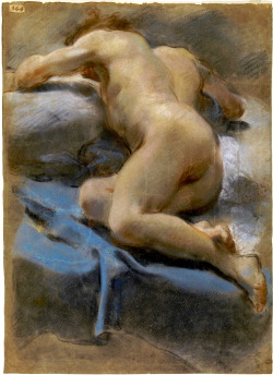 necspenecmetu:Gaetano Gandolfi, Male Nude, 18th century