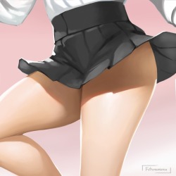 futomomomoe:  Just practice. Wanted to draw some thighs for social