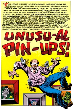 brianmichaelbendis:  Marvel Fanfare #11 (1984). Unusual pin-ups.