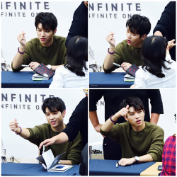 woohyunbiased:  161009 ‘Infinite Only’ COEX Fansign © Ining0609Do