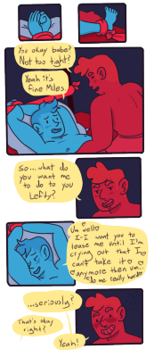 starseedpro:  Lefty and Miles being adventures in the bedroom.