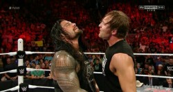 blue-shadow890:  Its like Dean is giving Roman the best hand