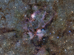 the-star-stuff:  Monster Triplets Inhabit the Lobster Nebula